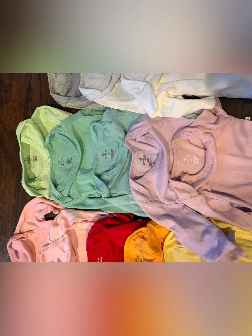 Set of 13 Rainbow Baby Bodysuit Bundle - Pastel & Bright Colors Onesies Baby - Picture 6 of 16